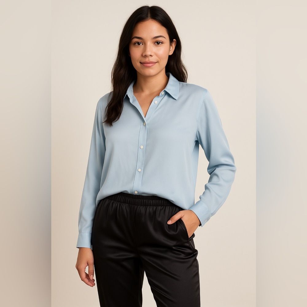 Light blue satin